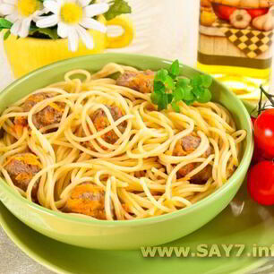 Рецепт Макарон с фрикадельками