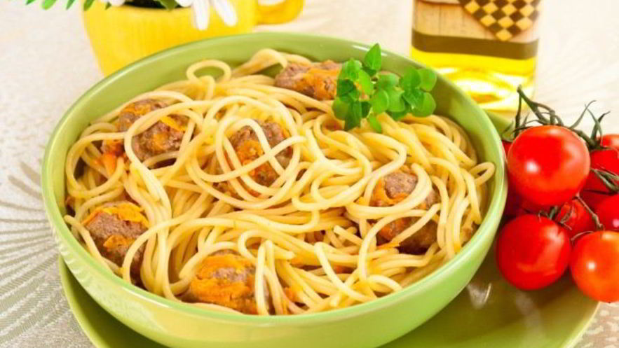 Рецепт макарон с фрикадельками