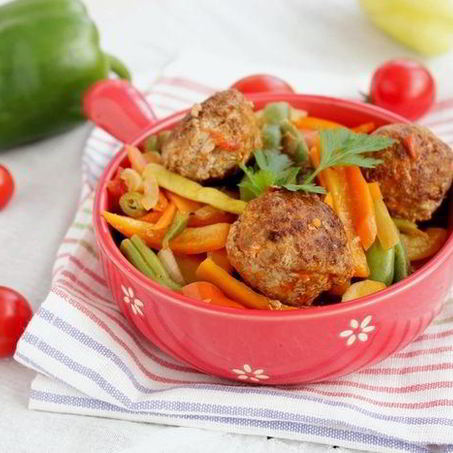 Рецепт Соте со стручковой фасолью и фрикадельками