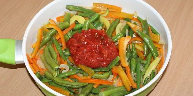 Рецепт соте со стручковой фасолью и фрикадельками