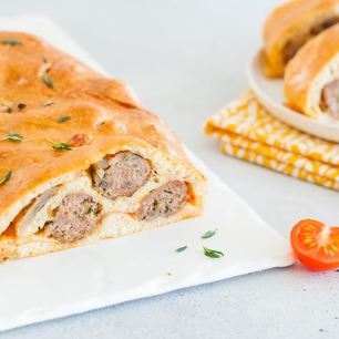 Рецепт Стромболей с фрикадельками