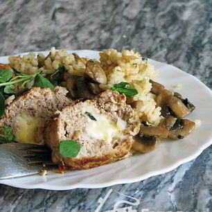 Рецепт Сырных фрикаделек с грибным рисом