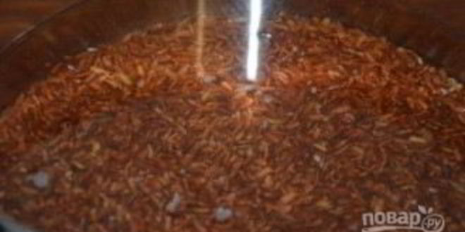 Рецепт бурого риса в духовке