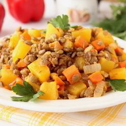 Рецепт Чечевицы с тыквой