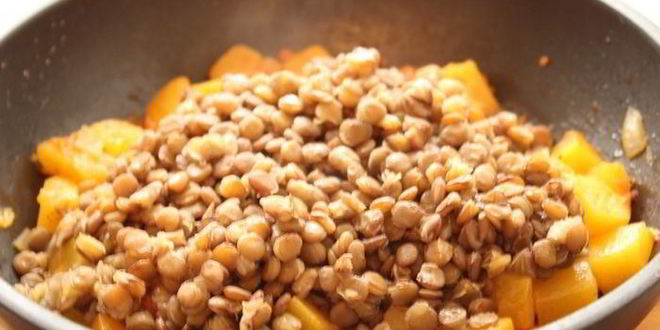 Рецепт чечевицы с тыквой