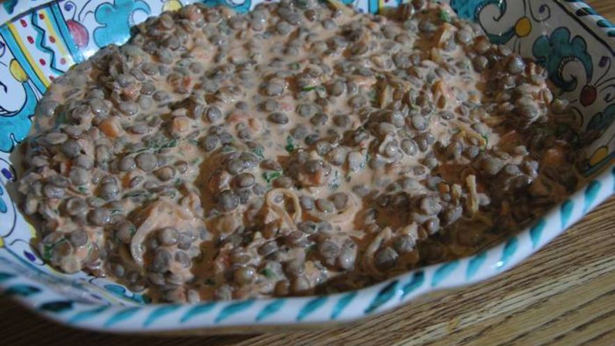 Рецепт чечевицы в сливочно-томатном соусе