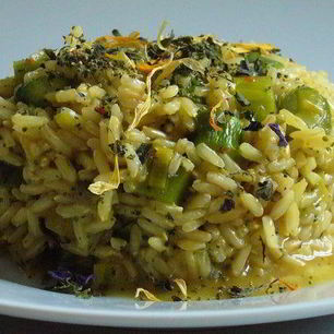 Рецепт Горчичного риса со спаржей и пореем Все дело в травках