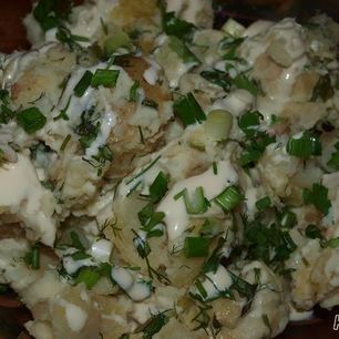 Рецепт Картофеля молодой со сметаной и зеленью