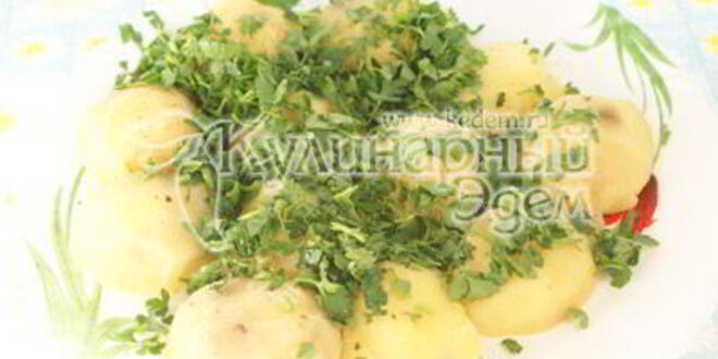 Рецепт картофеля под плавленным сыром