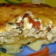 Рецепт Картофеля с белой рыбой под сливками