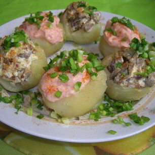 Рецепт Картофеля с двумя начинками