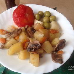 Рецепт Картофеля с грибами в рукаве