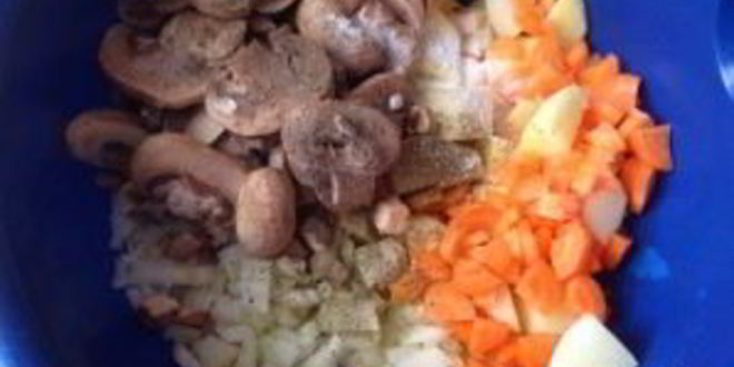 Рецепт картофеля с грибами в рукаве