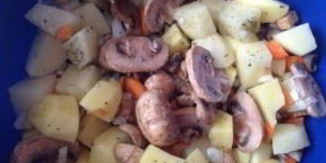 Рецепт картофеля с грибами в рукаве