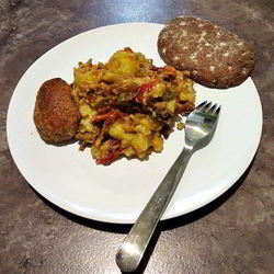 Рецепт Картофеля с кабачками в духовке