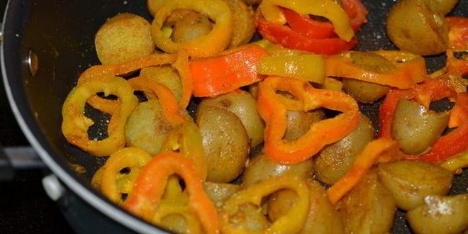 Рецепт картофеля со сладким перцем