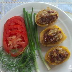 Рецепт Картошки с колбасой в духовке