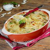 Рецепт Картошки с майонезом и чесноком в духовке