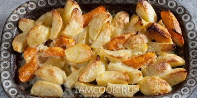 Рецепт картошки с майонезом и морковью в духовке