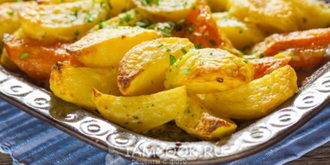 Рецепт картошки с майонезом и морковью в духовке
