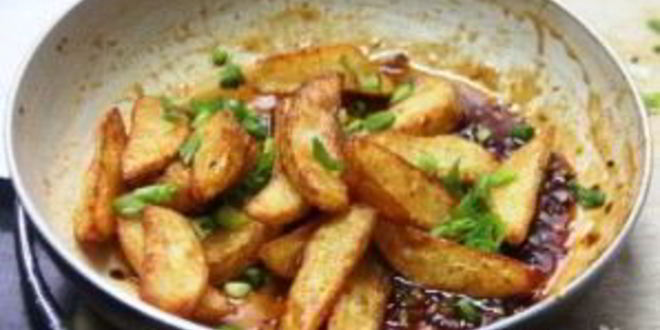 Рецепт хрустящей жареной картошки с медом и специями