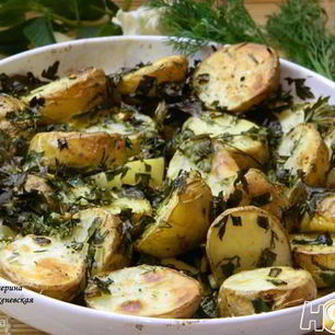Рецепт Молодого картофеля с зеленью
