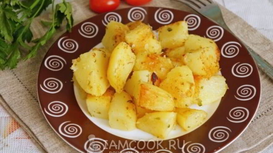 Рецепт обжаренного картофеля с чесноком