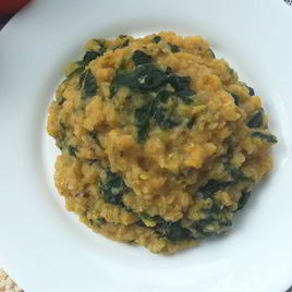 Рецепт Пряной чечевицы со шпинатом