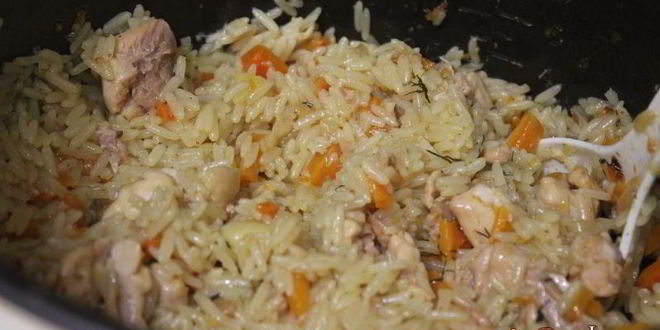 Рецепт риса курицей лимонный аромат в мультиварке