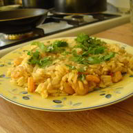 Рецепт Риса с креветками и карри