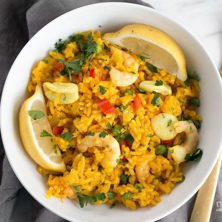 Рецепт Риса с морепродуктами и овощами