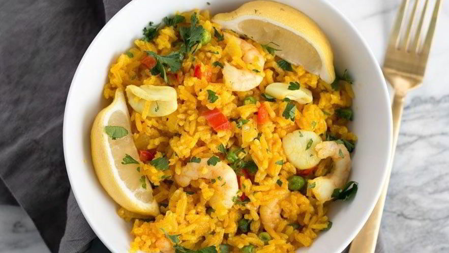 Рецепт риса с морепродуктами и овощами