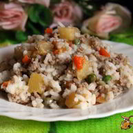 Рецепт Риса с овощами и мясным фаршем