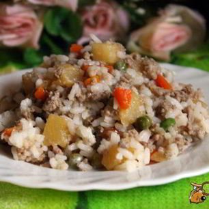 Рецепт Риса с овощами и мясным фаршем