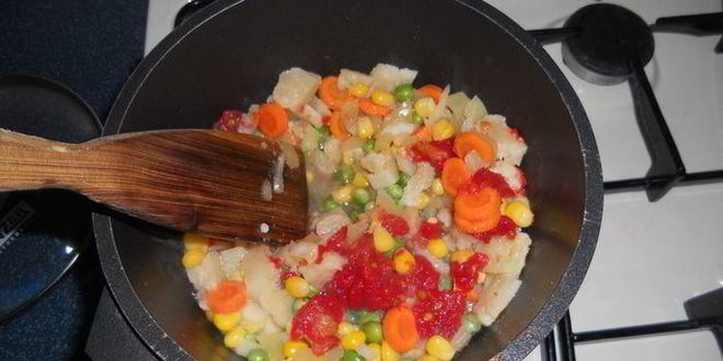 Рецепт риса с овощами