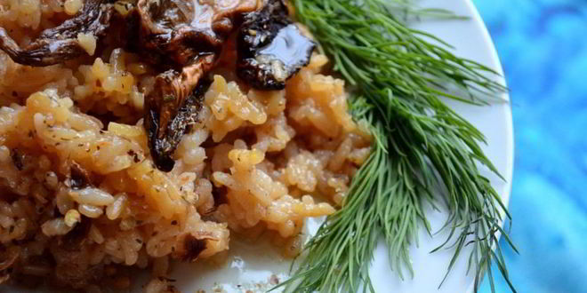 Рецепт риса с сушеными грибами