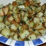 Рецепт Жареного картофеля с кинзой и чесноком