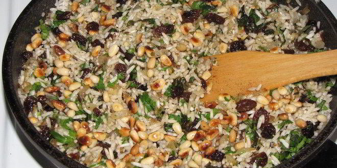 Рецепт долмы с рисом, изюмом и кедровыми орешками