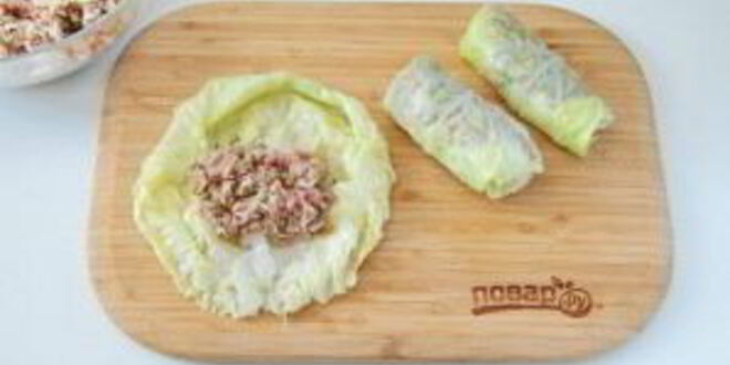 Рецепт голубцов из молодой капусты с фаршем и чечевицей