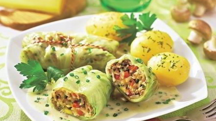 Рецепт голубцов с грибами и рисом