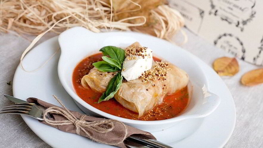 Рецепт голубцов с овощным рататуем