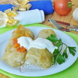 Рецепт Голубцов со свиным фаршем и патиссонами