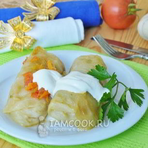 Рецепт Голубцов со свиным фаршем и патиссонами