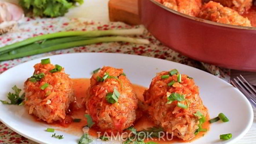 Рецепт ленивых голубцов с подливкой в духовке