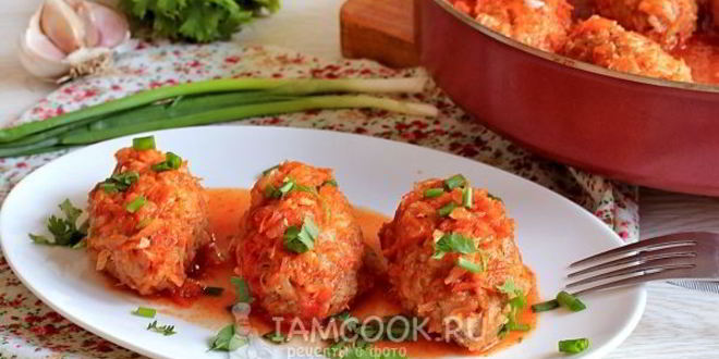 Рецепт ленивых голубцов с подливкой в духовке