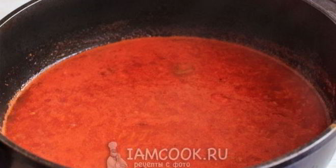 Рецепт ленивых голубцов с подливкой в духовке