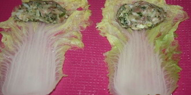 Рецепт весенних голубцов из фарша со свежей зеленью