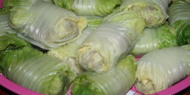 Рецепт весенних голубцов из фарша со свежей зеленью