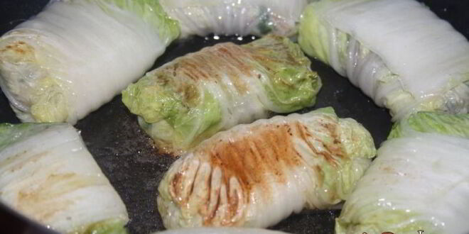 Рецепт весенних голубцов из фарша со свежей зеленью