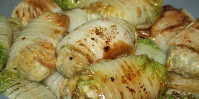 Рецепт весенних голубцов из фарша со свежей зеленью